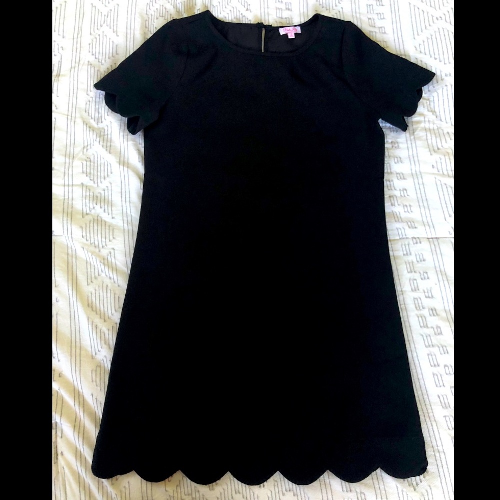 NWOT Pink Lily Boutique Black Scalloped Dress